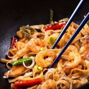 Wok de fruits de mer